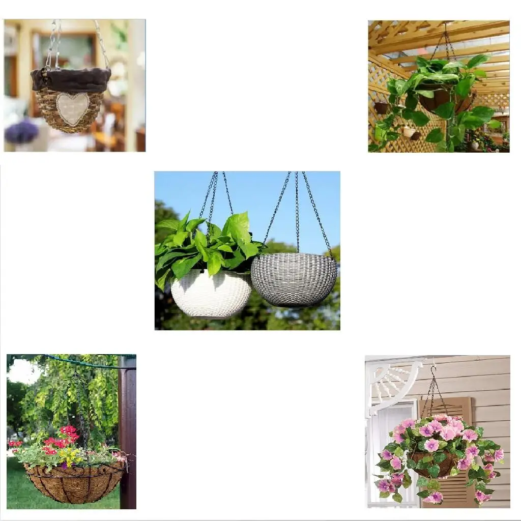 Heavy Duty Hanging Flower Basket Planter Pot Replacement Chain Hanger Hooks