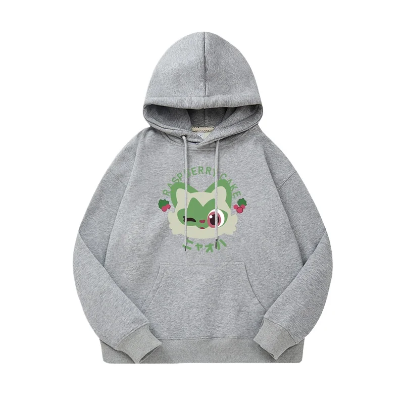 MINISO Pokémon لطيف Eevee مطبوعة هوديي للرجال والنساء 2025 الخريف/الشتاء جديد Y2K Harajuku حجم كبير سترة غير رسمية