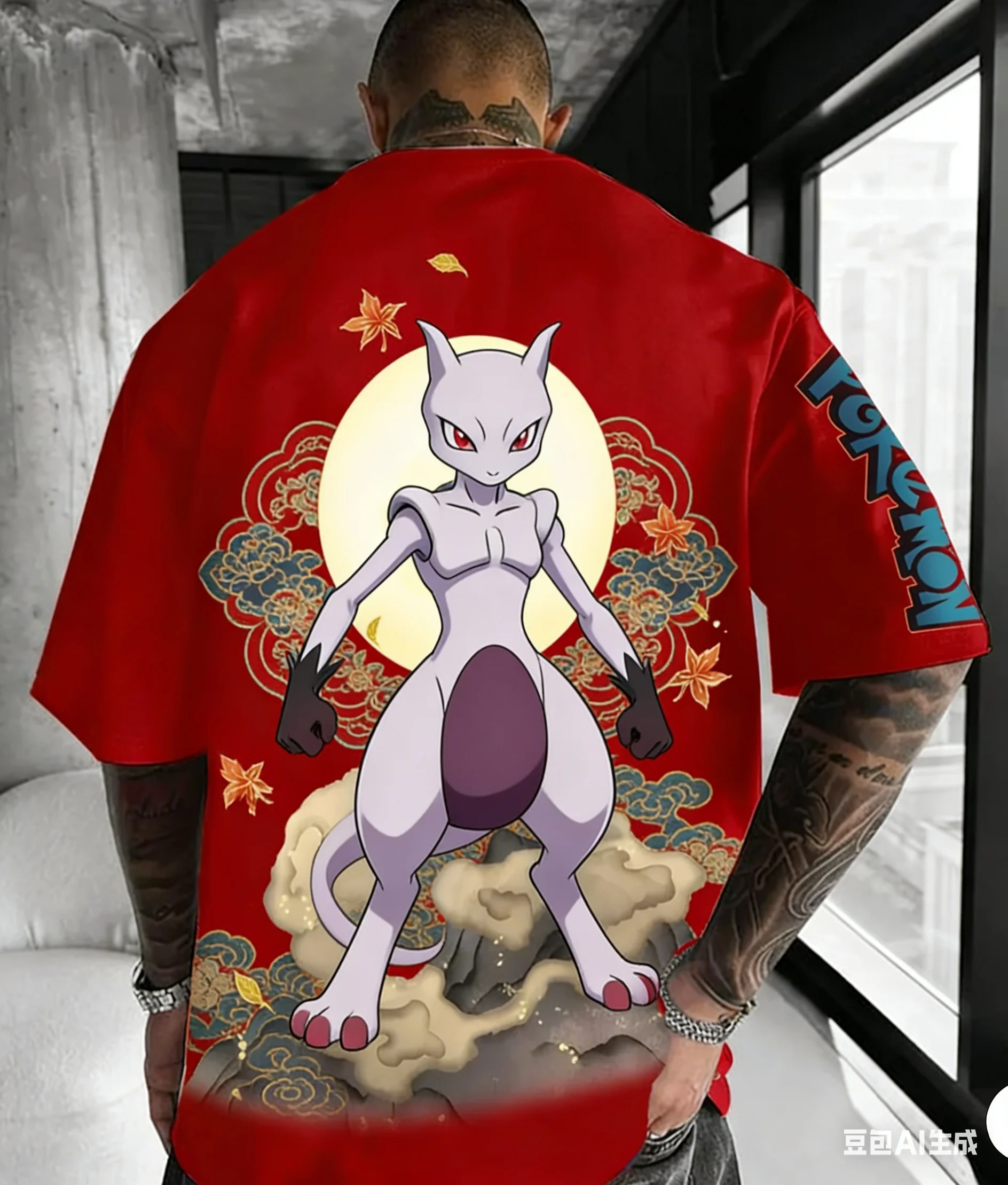 

Новая футболка унисекс 2026 года в японском уличном стиле с принтом Покемонов, из плотного хлопка, с эффектом спущенного плеча