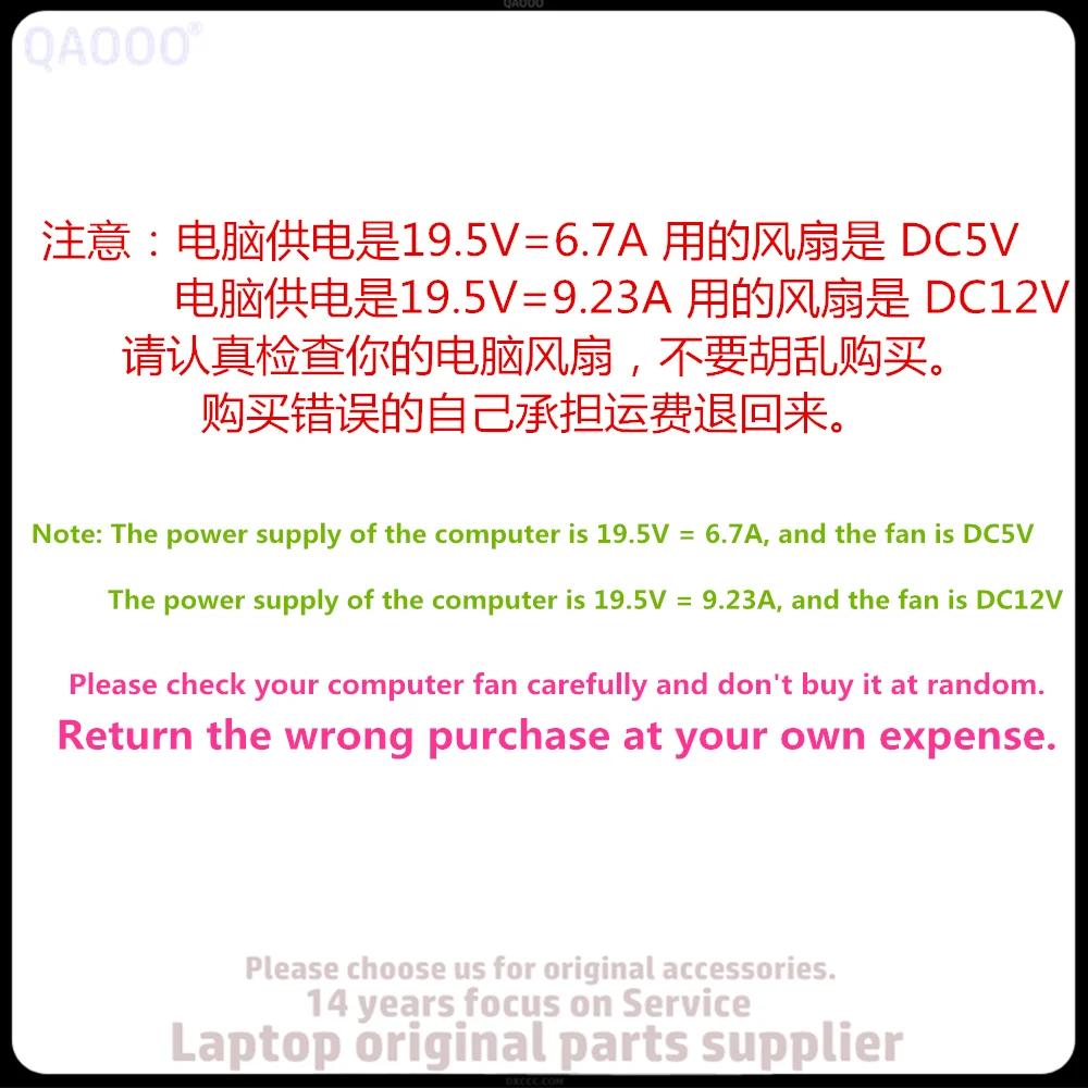 CN-006KT2 CN-09THTN LAPTOP CPU COOLING FAN For DELL G7-7590 G7-7790 CPU & GPU Cooling Fan DC12V 1.0A