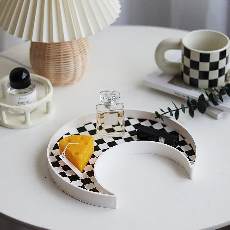 

Moon Decoration For Home Party Decor Gifts Food Tray Eid Mubarak Ramadan Serving Tray Cosmetic Desktop Living Room Storage