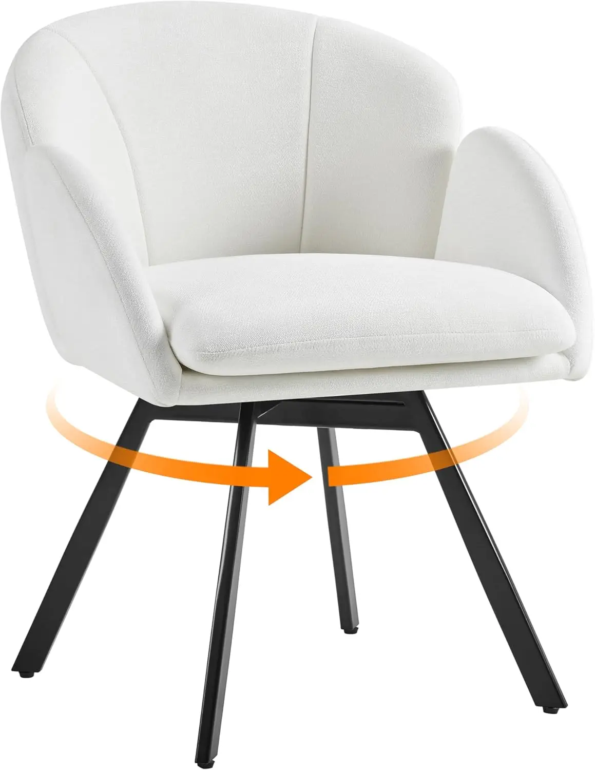 

Yaheetech Swivel Accent Chair, Flower Chenille Armchair, Vanity Chair Side Chair With 360-Degree Swivel Base And Seat Cushion