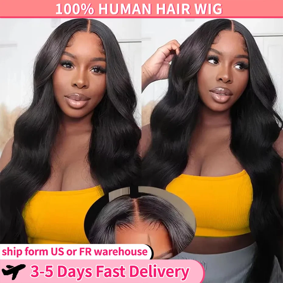

Glueless Wigs Body Wave Human Hair 13x4 HD Lace Frontal Wig 5x5 6x4 Lace Closure Wig Easy Ready To Wear Pre Plucked For Women