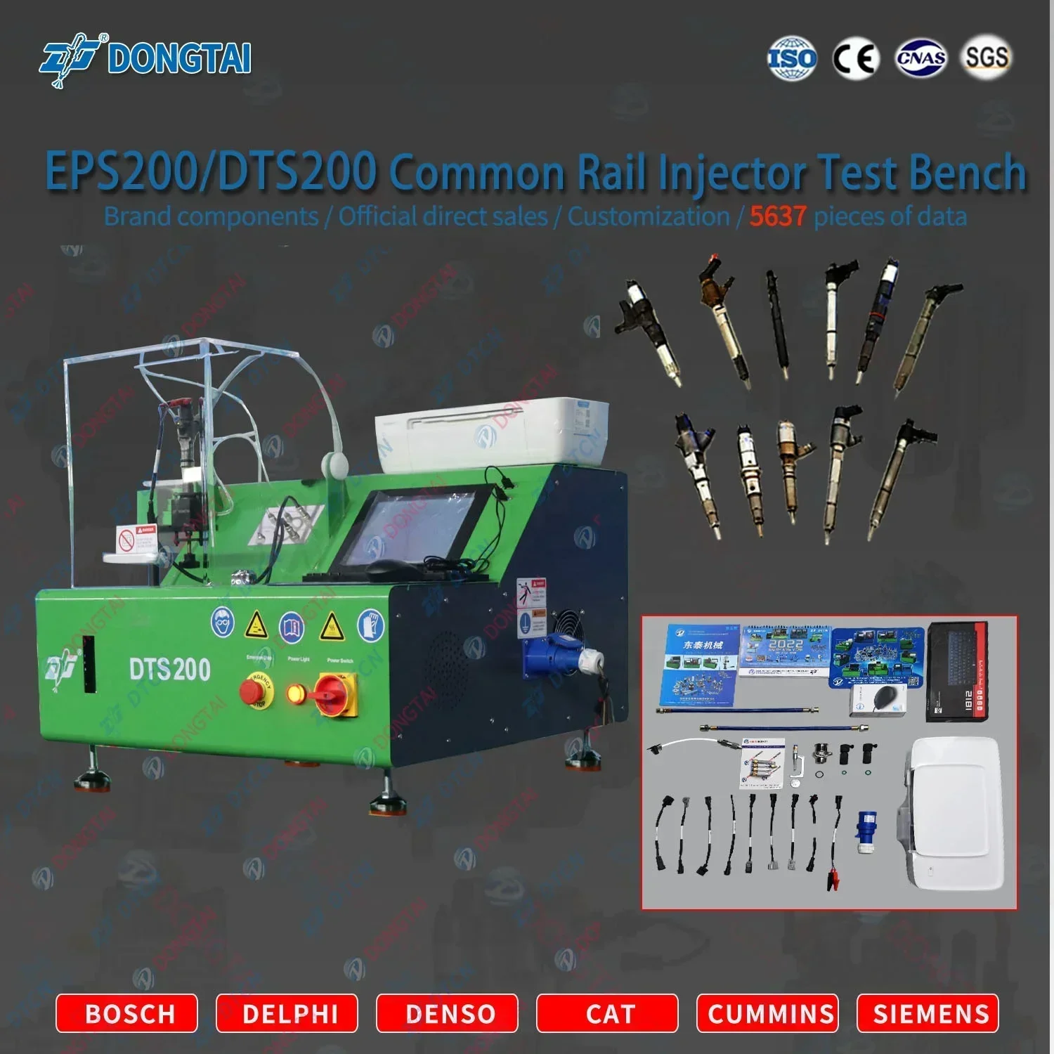 Banco de prueba de inyector Common Rail DONGTAI EPS200 DTS200 DTS205 DTS208 DTS280