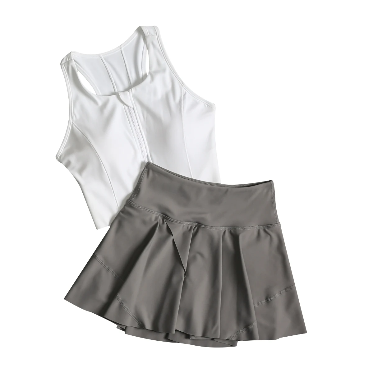 Traje deportivo de tenis para mujer, traje de yoga de secado rápido, chaleco, entrenamiento de Pilates, fitness, moda, falda ajustada de bádminton