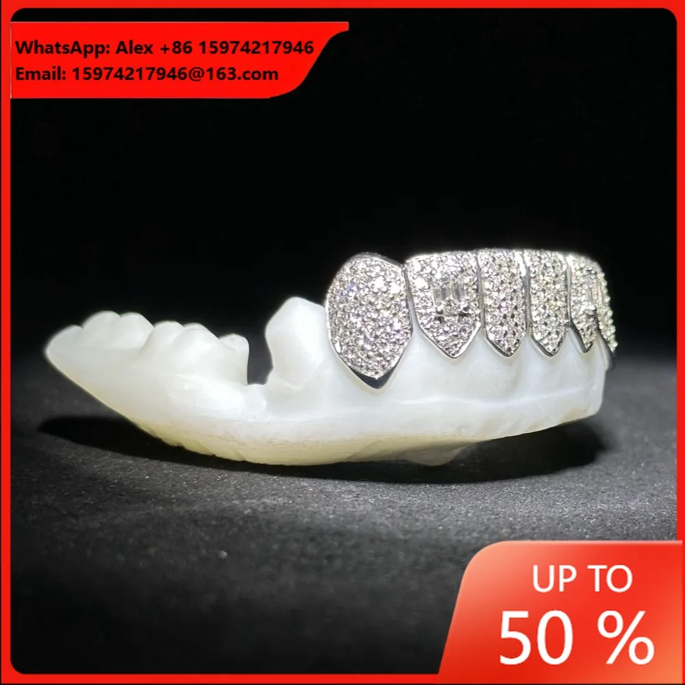 HIPHOP Double Row Drilled Hip Hop Teeth Single Teeth TeethGrills Hip Hop Teeth