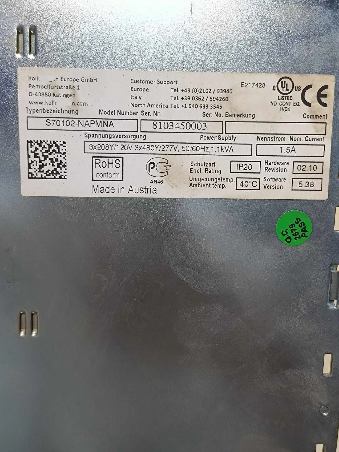 S70102-NAPMNA Сервопривод для Kollmorgen