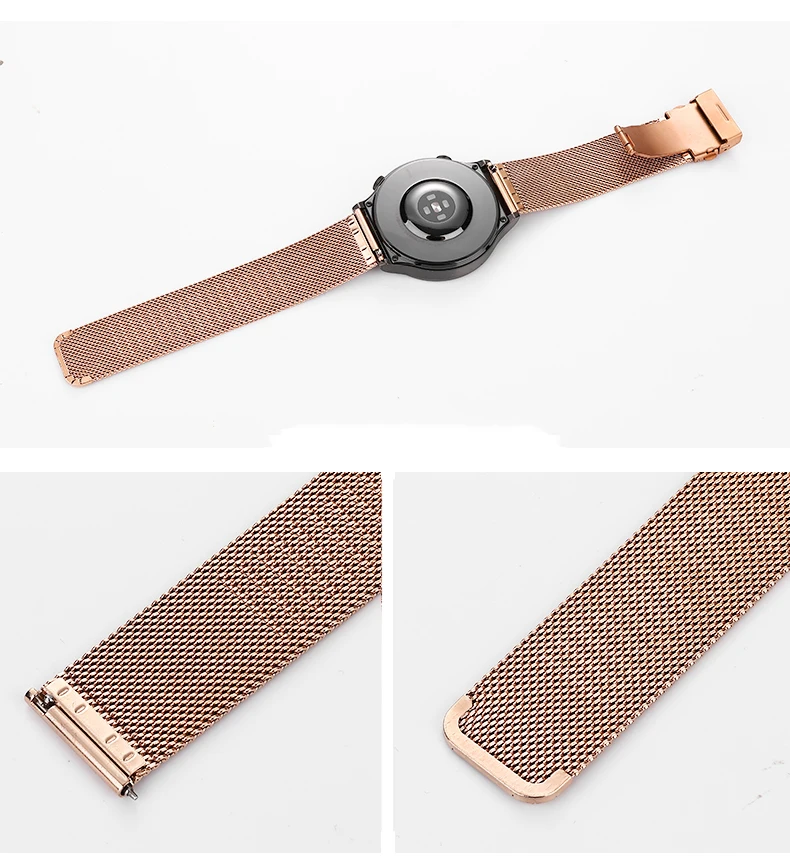 20mm 22mm Milanese Strap for Samsung Galaxy Watch 6/5/4 Huwei Watch 3/4/GT3/3 Pro Metal Bracelet Wristband for Watch 4 6 Classic