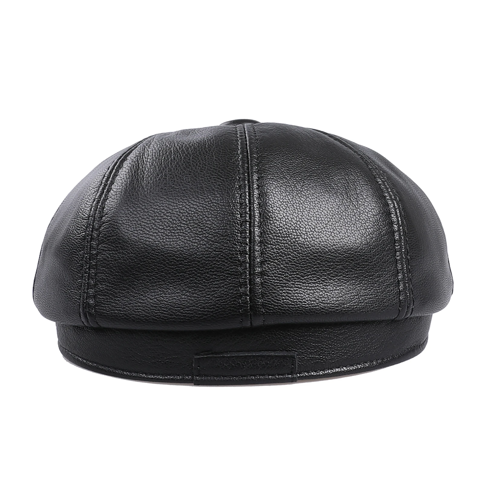 BOONJOVIA Genuine Leather Newsboy Caps For Men Real Suede Leather Irish Cabbie Driving Ivy Flat Hat