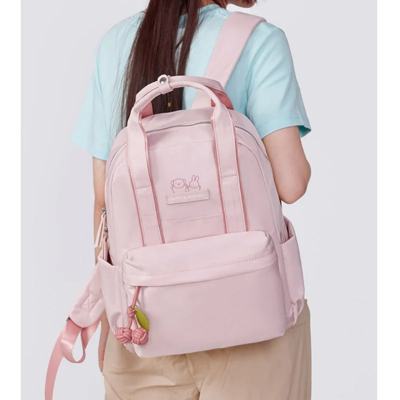 

Miffy Versatile Casual Backpack New Style Schoolbag Simple Design Large Capacity Charm Collectible Gift Series Ornaments