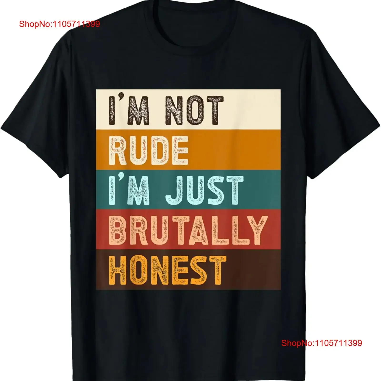 T-shirt avec citation drôle « Je ne suis pas méchant, je suis juste franchement honnête », manches longues ou courtes, graphique vintage délavé, streetwear décontracté