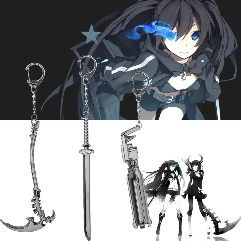 Game BLACK ROCK SHOOTER Keychain for Women Men DEAD MASTER Black