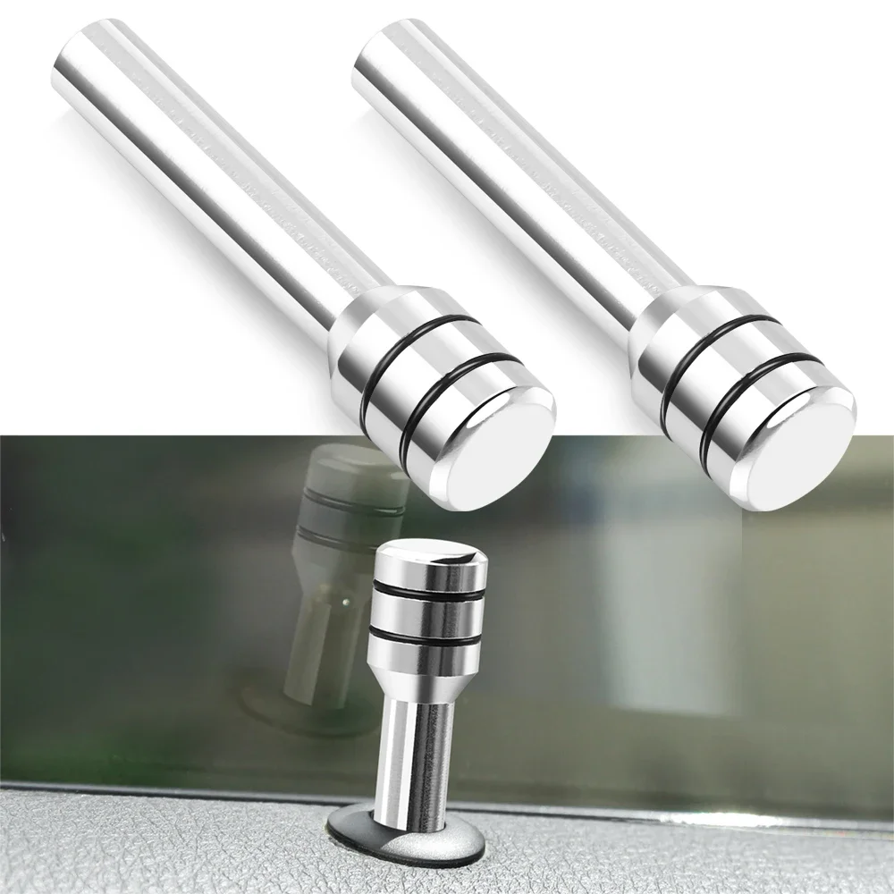 Car Alloy Door Lock Pins Lock Pin Screw Knob For Benz W211 W221 W220 W163 W164 W203 W204 A B C E S SLK GLK CLS GLC Class