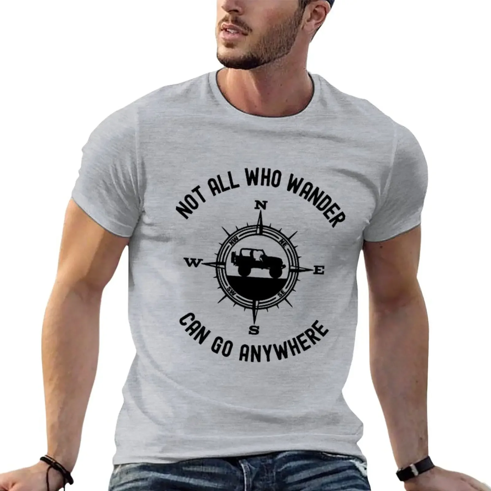 Not all that wander can go anywhere Black T-Shirt T-shirt for a boy quick drying t-shirt men