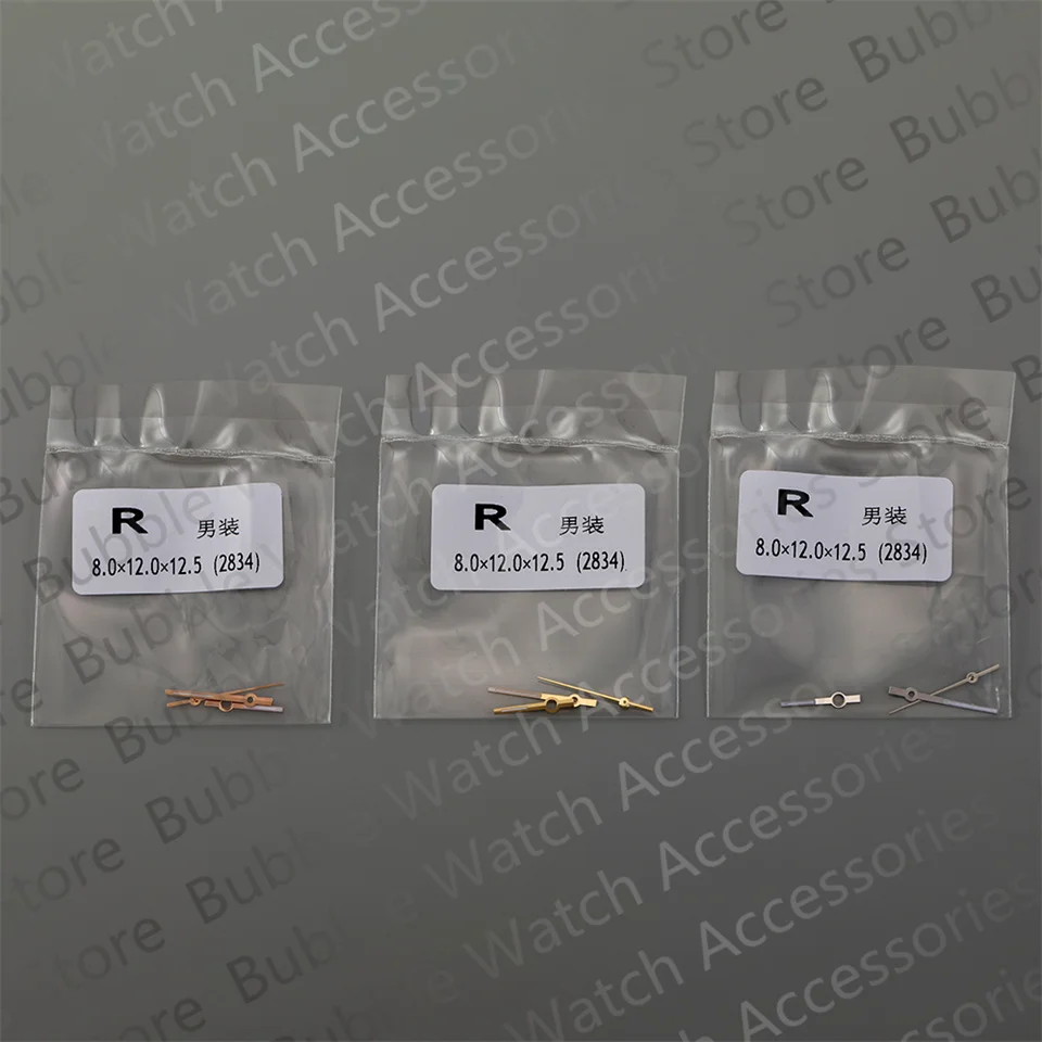 A Set Gold Silver Rose Gold Stainless Steel Green Luminous Watch Hand Fit For RLX 2834 Automatic Movement