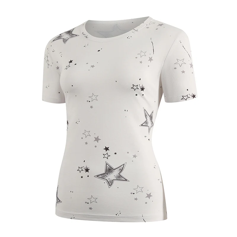 Immagine 4: T-shirt estiva stampata a maniche corte da donna, versatile, alla moda, sportiva, comoda e traspirante, adatta per l'uso domestico