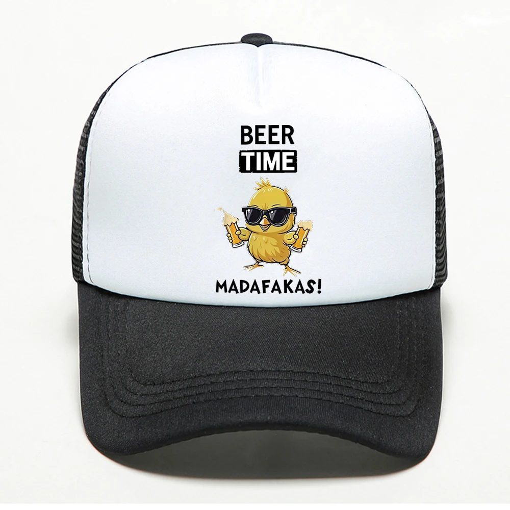 Drunk Chick Beer net baseball cap summer men women casual adjustable mesh trucker hat fashion breathable sun Snapback Hats
