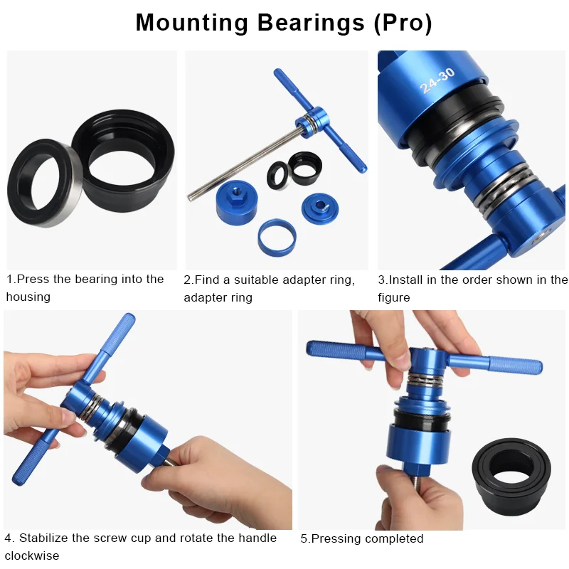 Bicycle Bottom Bracket Bearing Remove Install Tool For MTB Road Bike BB Press Fit 24mm 30mm BB86 BB30 BB92 PF30 Repair Kit