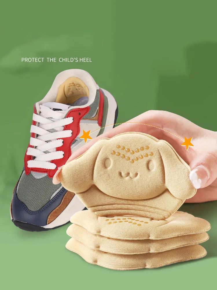 Pegatinas cómodas para tacones para niños, parche de plantilla para calzado deportivo, almohadillas antidesgaste para el cuidado de los pies, Protector de zapatillas para niños, cojín de tamaño ajustable