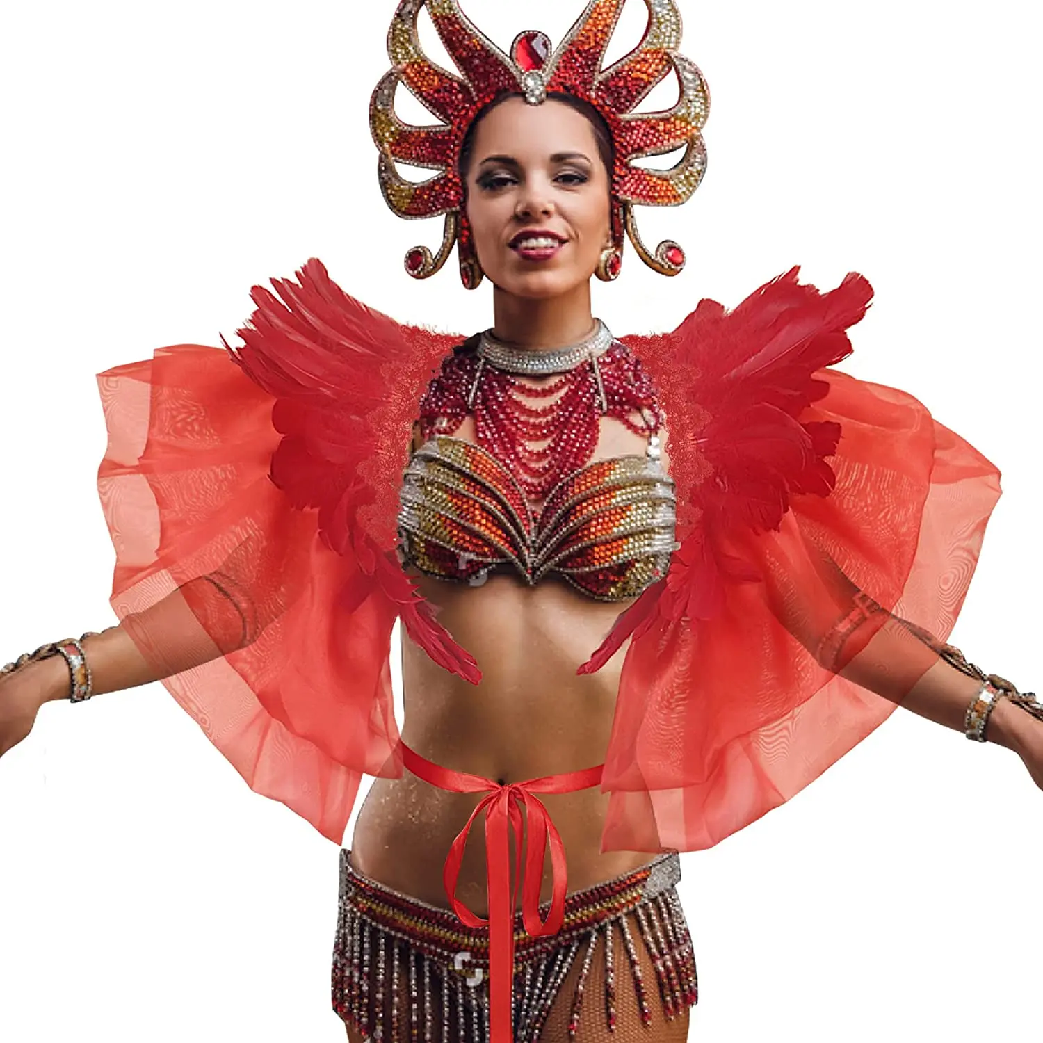 

Готическая юбка с перьями и кружевной отделкой для выступлений на Хэллоуин, многофункциональная, для взрослых, из полиэстера, весна-лето