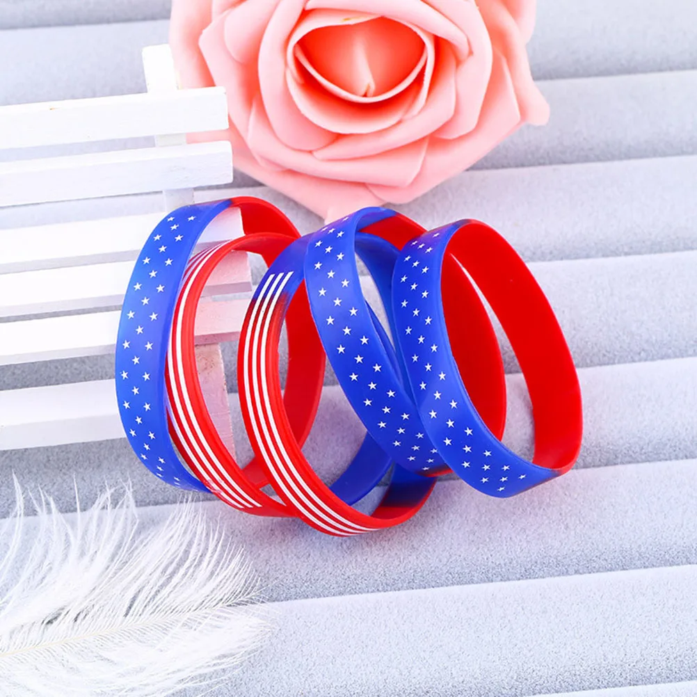 

15 Pcs Star Silicone Bracelet Trendy Wristband Sports Hand Rings European Fashion Decorative Girl