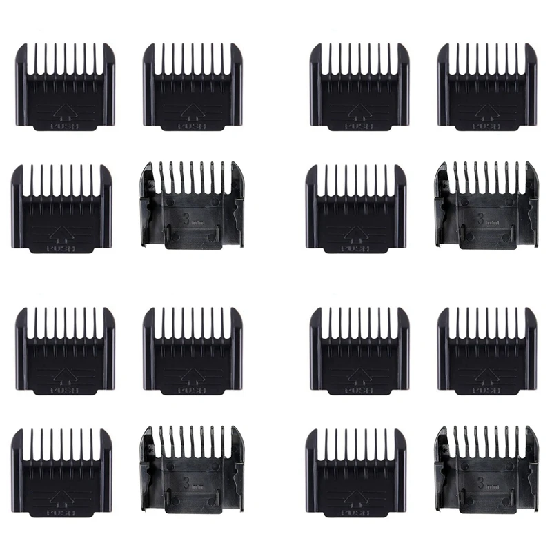 

Electric Clipper Accessories,16Pcs Cut Clipper Limit Comb Guide Attachment Size Barber Replacement(1Mm,1Mm,2Mm,3Mm)