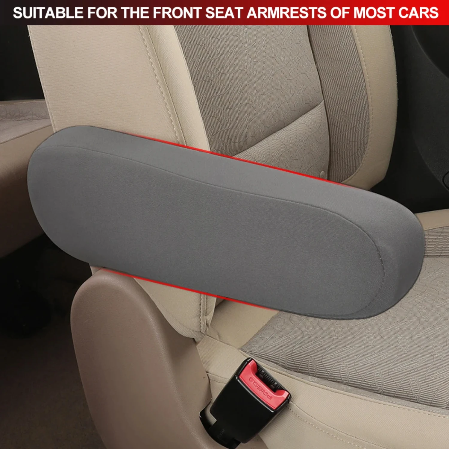 

Soft, Comfortable, and Ultimate Protection Elastic Cloth Car Seat Armrest Cover for Interior Auto Armrest. Dust-proof Armrest Co