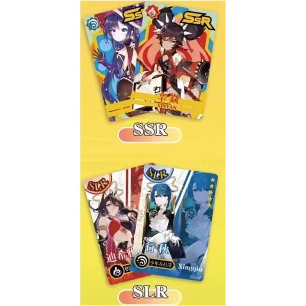 Genshin Impact Cards Anime Game Collection Pack Booster Box Rare Table Toys For Family Children Gift Birthday gifts