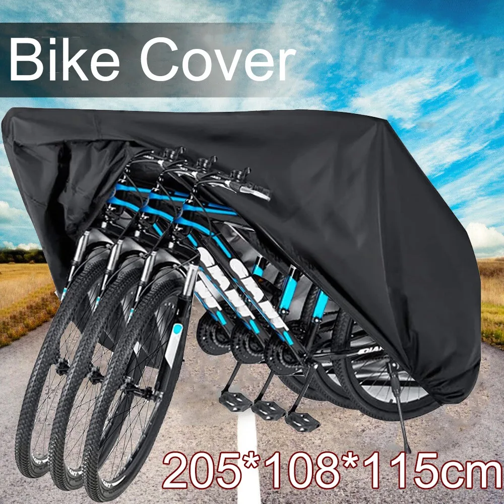 Fundas Protectoras para Bicicletas, para 2 o 3 Bicicletas, Impermeables y Anti-UV, con Orificio para Candado, para Bicicletas de Montaña, Carretera y Eléctricas