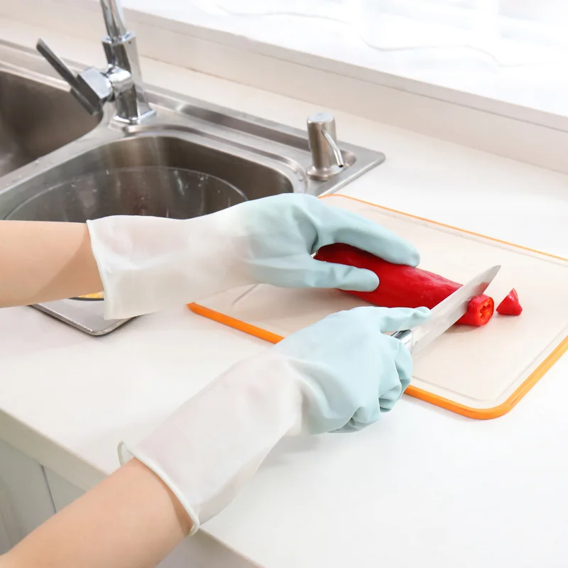 

Household appearance Dishwashing housework gloves Kitchen and bathroom cleaning Dirt-resistant and wear-resistant rubber gloves