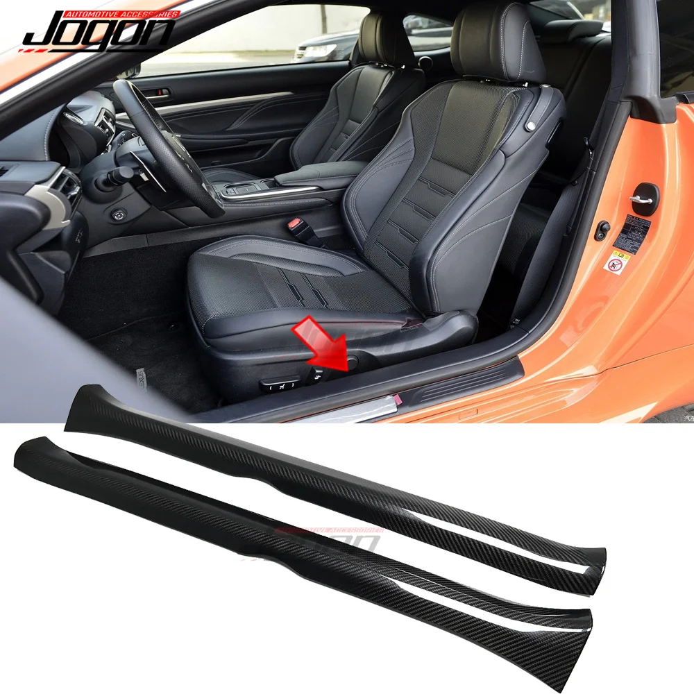 Real Carbon Fiber Car Door Sill Protector Door Sill Scuff Plate Cover For Lexus RC200t RC300 RC350 RC F SPORT 2015-2018 Sticker