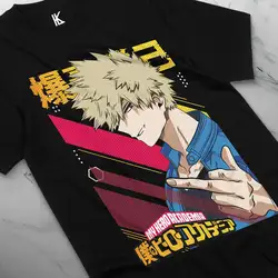 Katsuki Bakugo T-Shirt Manga Hero Anime Gift Tshirt All Size Cotton