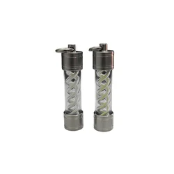 No Tritium Biochemical and Surrounding Model, Nightlight Pendant, EDC Keychain, Luminous Pendant, Stainless Steel, Glass Materia