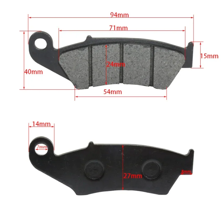 CRF250Rx 450Rx CR125 150 02-19 2012 2015 2016 2018 용 내마모성 철 금속 Nissin 브레이크 브레이크 패드 오토바이