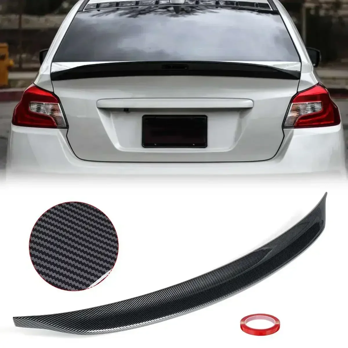 VA1 VA2 Car Rear Trunk Spoiler Wing Lip Extension For SUBARU WRX STI VA1 VA2 2015-2021 Rear Boot Lip Tail Wing Decoration