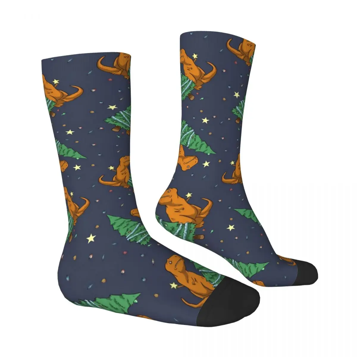 Happy Men's Socks The Struggle Dinosaurs Vintage Harajuku Street Style Seamless Crew Crazy Sock Gift Pattern Printed