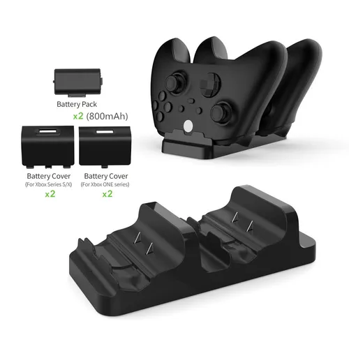 Imagen 2 del producto Base de carga Dual para Xbox Series X/S, controlador inalámbrico, paquete de batería de 800mAh para Xbox One S/X, accesorios de juego