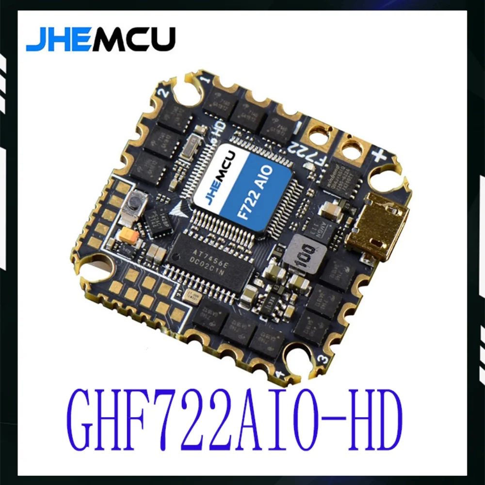 GHF722AIO HD 40A AIO Controle de vôo integrado e controle eletrônico FPV Racing ESC 2-6S adequado para peças FPV Freestyle UAV
