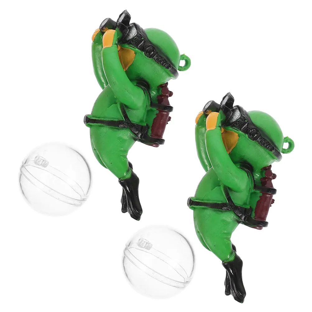 

2Pcs Floating Diver Decorations Safe PVC Unique Design Fish Tank Accessories Toy Enhance Environment Pet Supplies