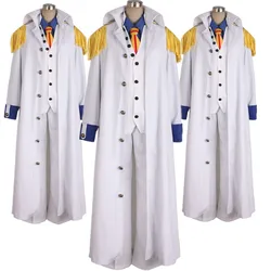 Halloween Anime Kuzan Aokiji Cosplay Costume Uniform Shirt Coat Pants For Men Suit Outfit Carnival Party Suit
