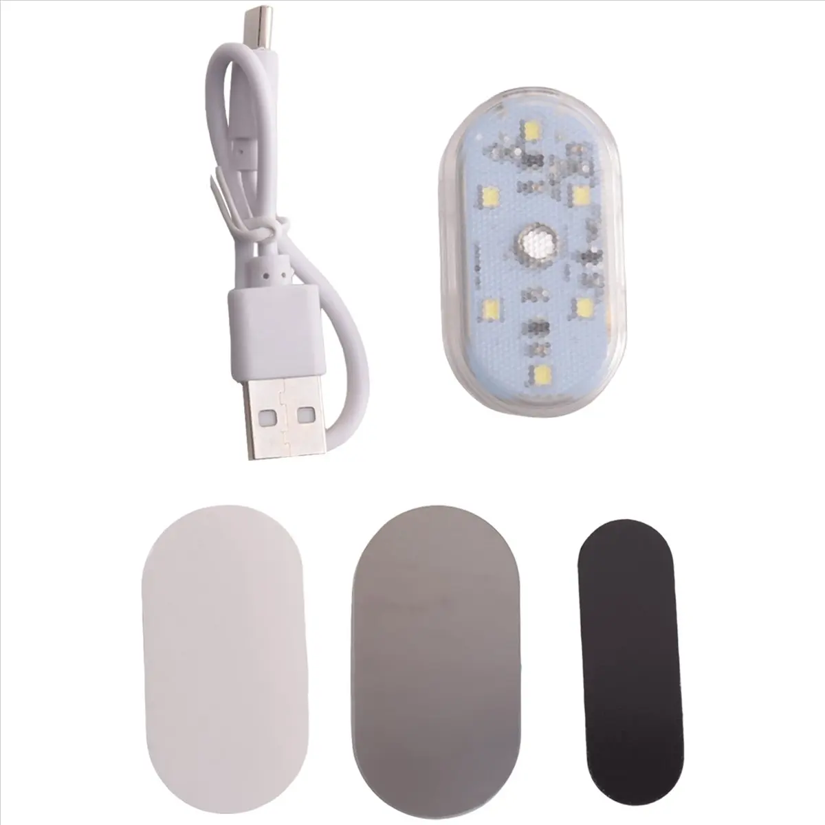 جديد سيارة المحيطة ضوء سيارة الداخلية اللمس الاستشعار USB شحن الإضاءة سيارة القراءة ضوء LED الضوء المحيط الأبيض #4