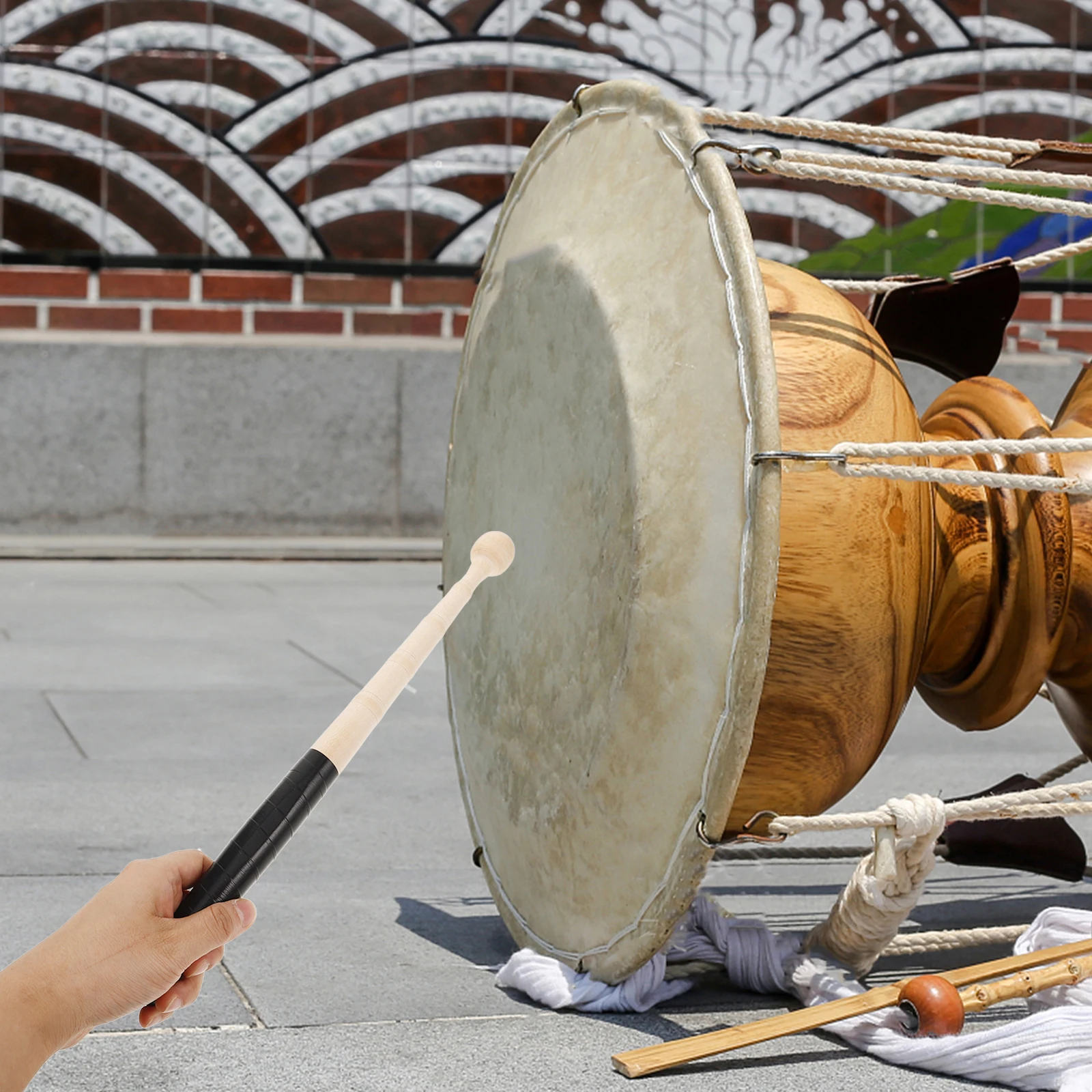 

High Durability Wooden Handle Drum Mallets Unique Design Versatile Usage Stage Performance Drummers Practice Accessories