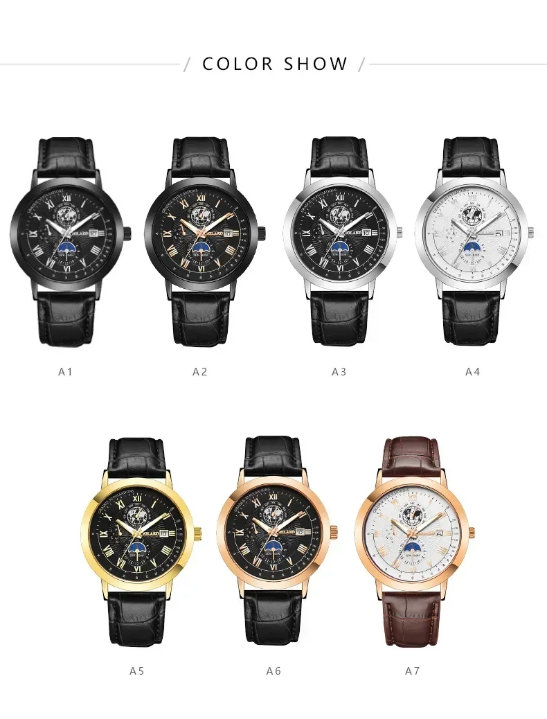 New Release Fashion Men Wristwatch Luxury Leather Band Simple style gentlemanliness Quartz Watches for decoration