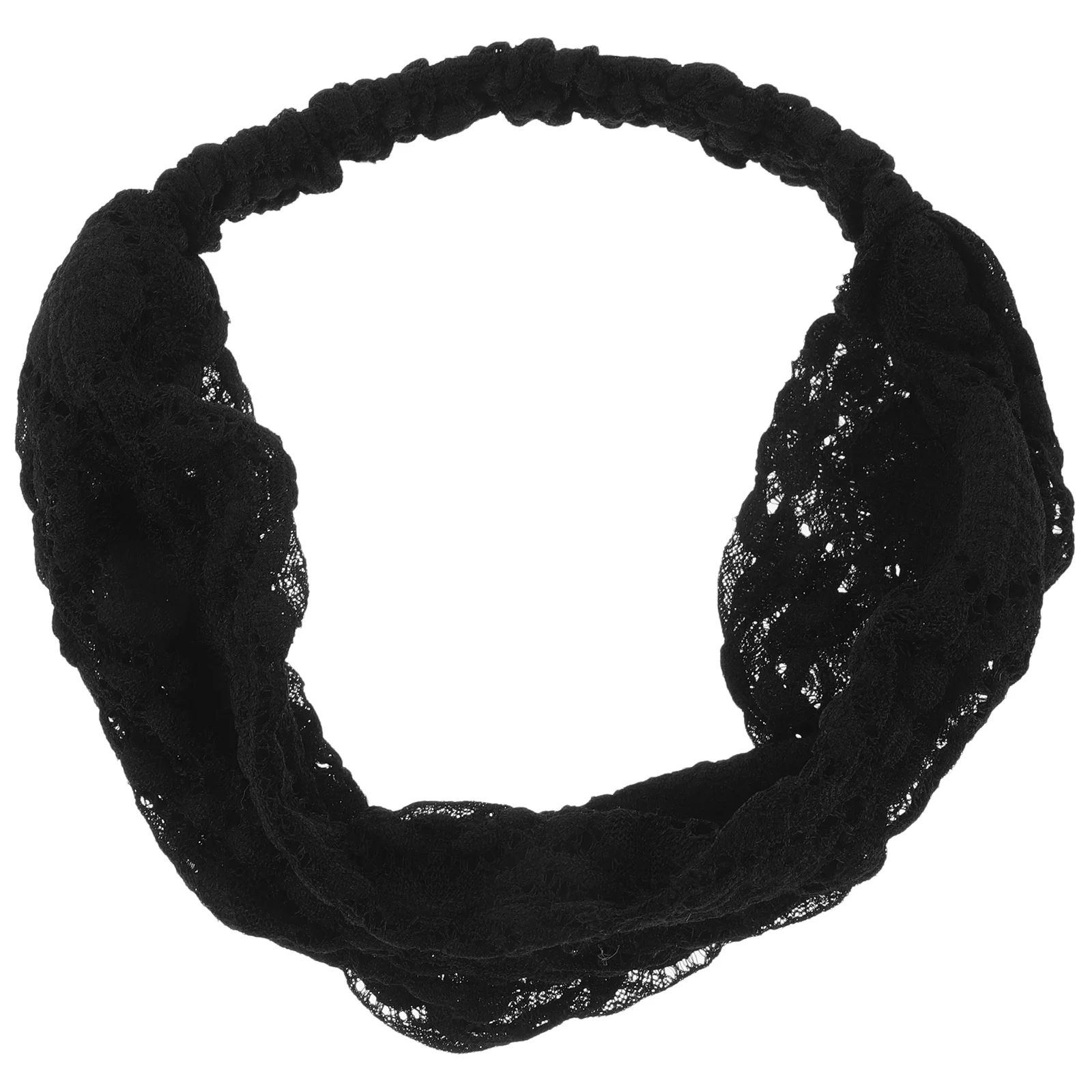 

Wide Floral Lace Satin Hair Band for Women Hide Gray Hair Elastic Headband Youthful Look Wedding Party Accessories