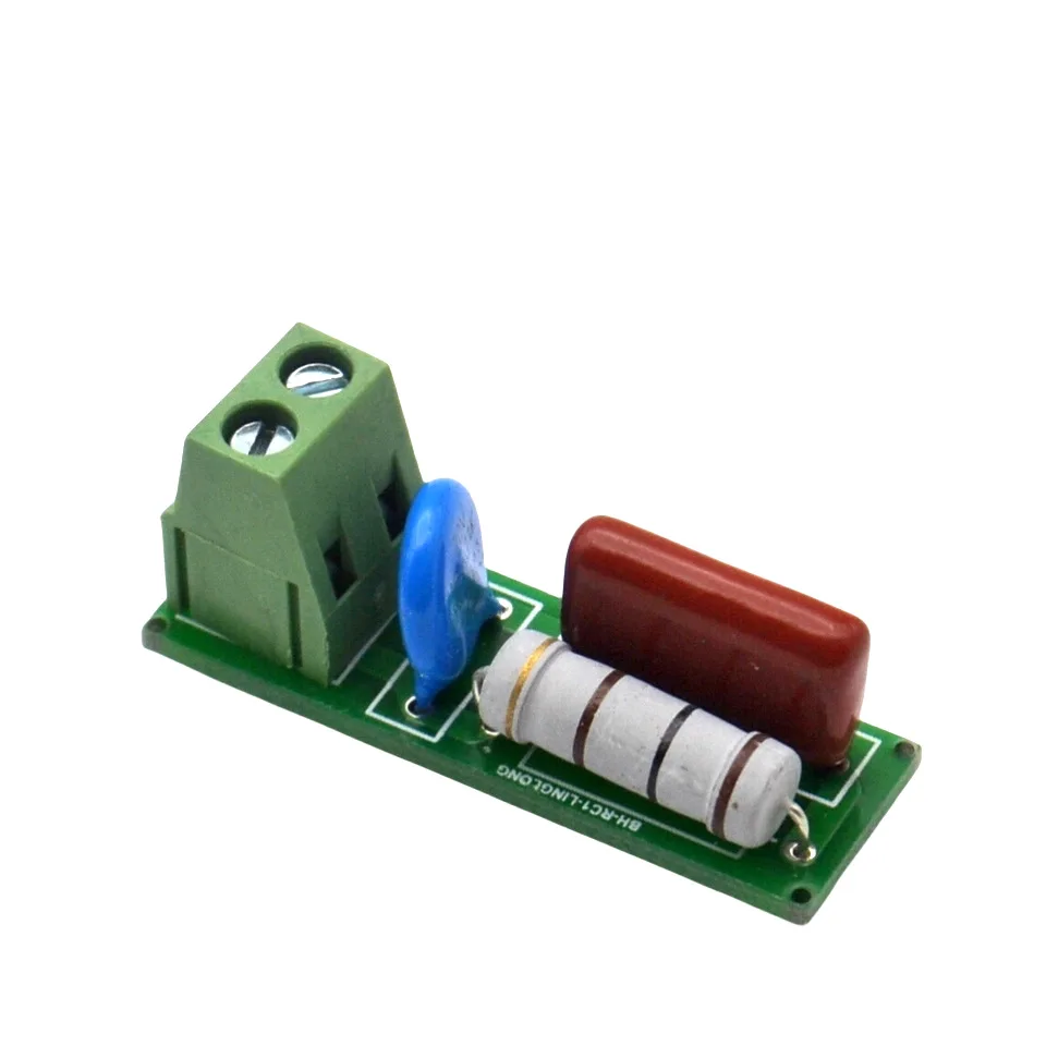 1PCS RC Snubber-Schaltungsmodul Relais-Kontakt-Schutzplatine Anti-Interferenz-Überspannungsschutz-Varistor AC/DC 5V-400V 1000W – Detail 2