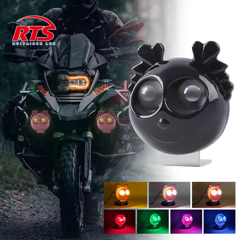 

Motorcycles Led Headlight Fog Light Plastic RGB Color New Design Head Light ATV Scooter for Auxiliary Spotlight Lamp Accessories