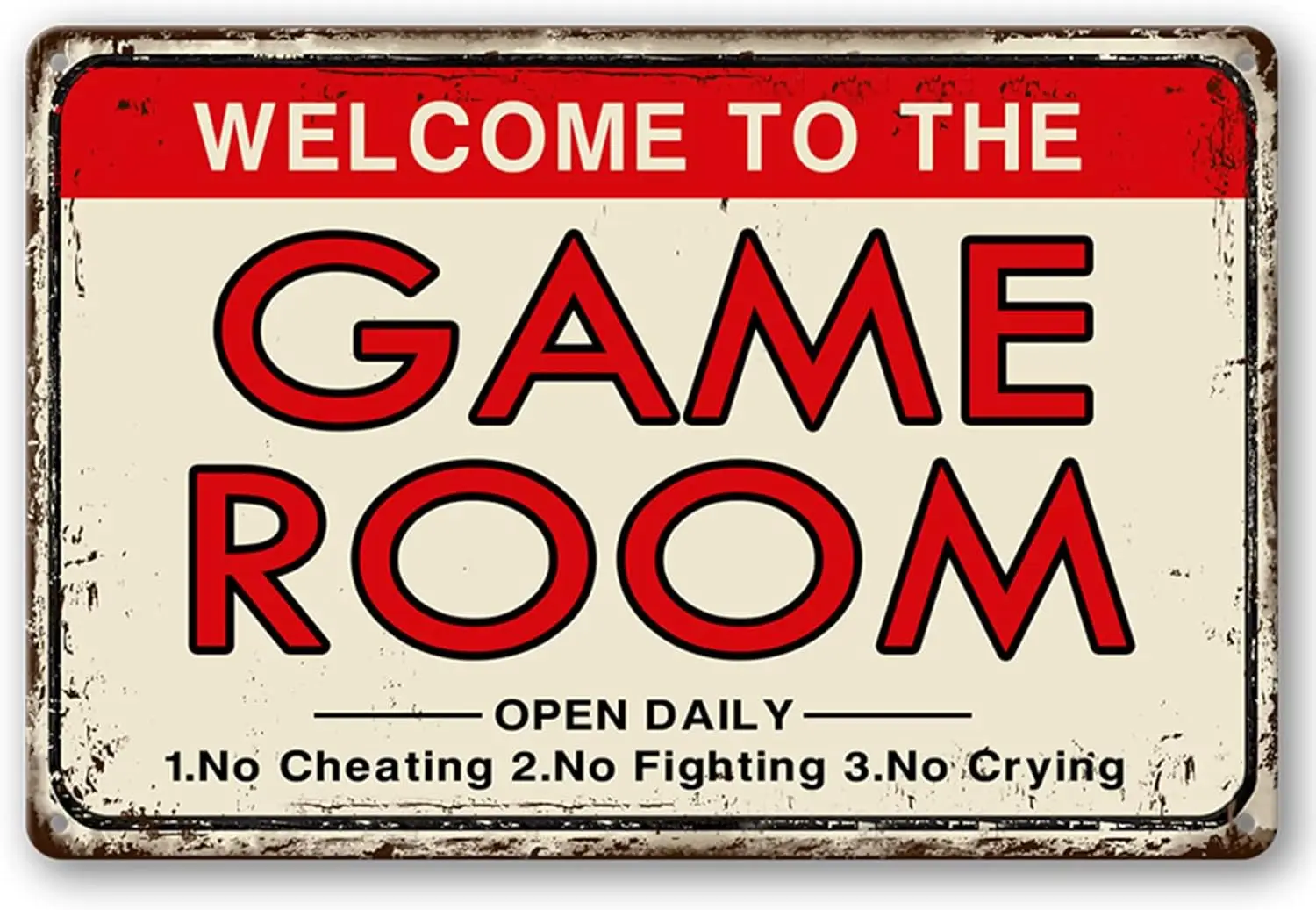 Video Game Room Accessories and Decor Retro Arcade Tin Signs Billiard Theater Powder Room Wall Decor Home Gaming Art Poster Game