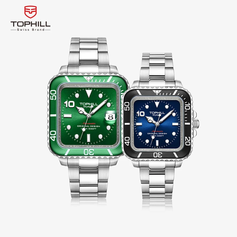 TOPHILL Couple watches Luminous Watches Gift 100M Waterproof Automatic Movement 316L Stainless Steel Christmas present