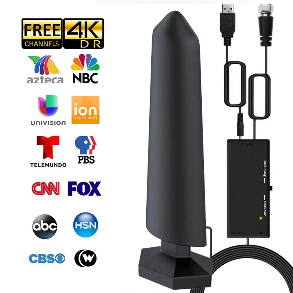 Amplified Indoor TV Antenna 400+ Mile Range 4k HD-compatible TV Antenna With Amplified Signal Receiver Digital Antenna