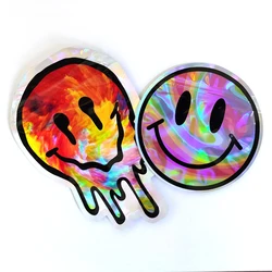 Cartoon Printed Aluminum Foil Gift Cookies Candy Flat Pouches Hologram Zip Lock Packaging Bags for Christmas Xmas Decoration